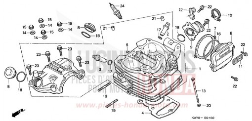 CYLINDER HEAD NX125S de 1995